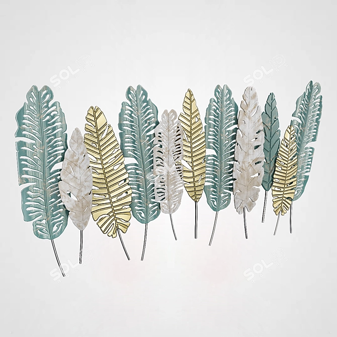 ImperiumLoft Leaf Wall Decor 3D model image 2