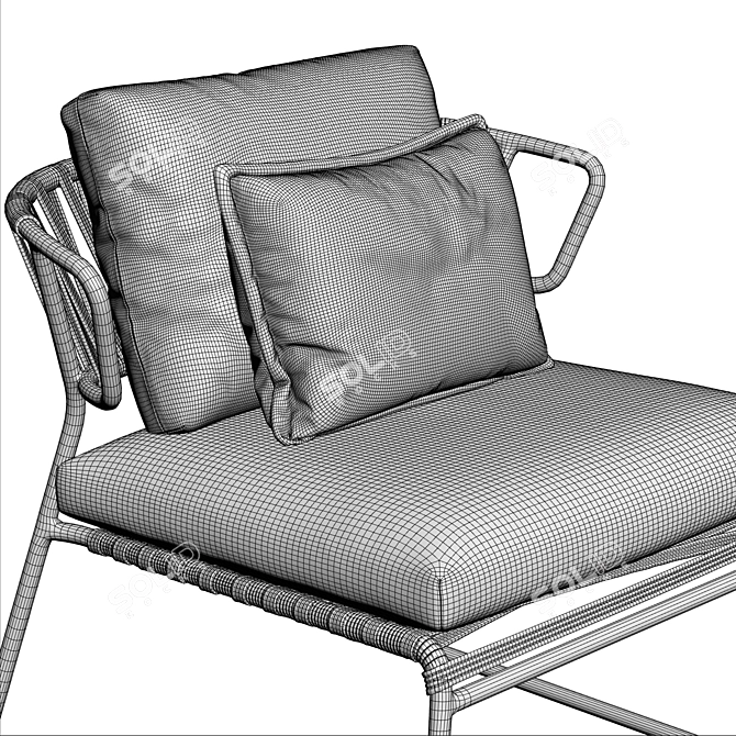 Lisa Lounge Club: Modern Chic Seating 3D model image 5