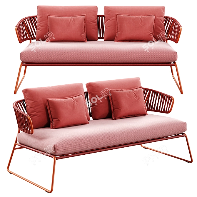 Modern Lisa Sofa Club: Corona7+Vray 3D model image 1