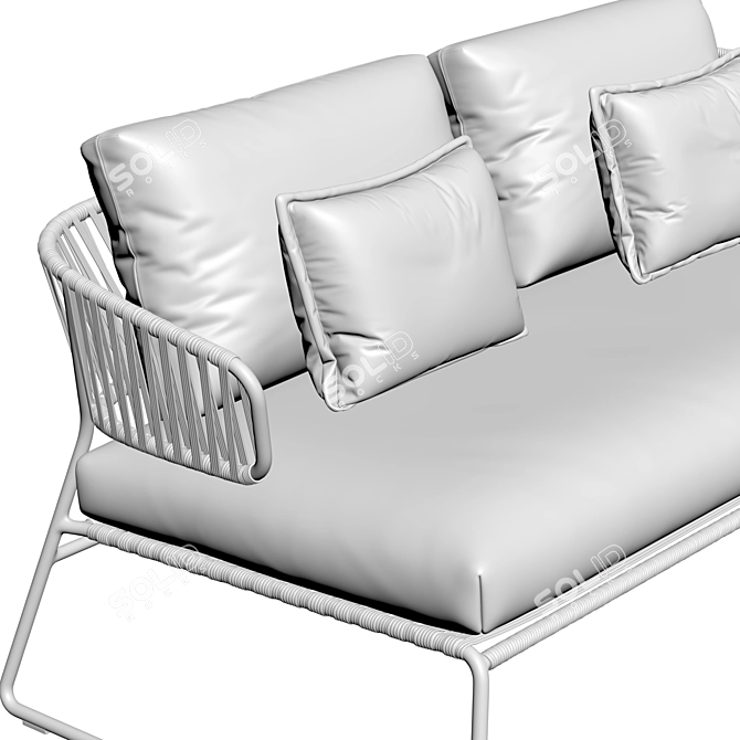 Modern Lisa Sofa Club: Corona7+Vray 3D model image 4