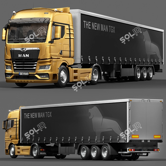 Impressive MAN TGX Model 3D model image 3