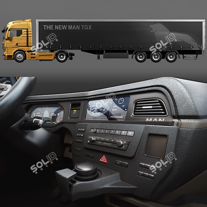 Impressive MAN TGX Model 3D model image 5