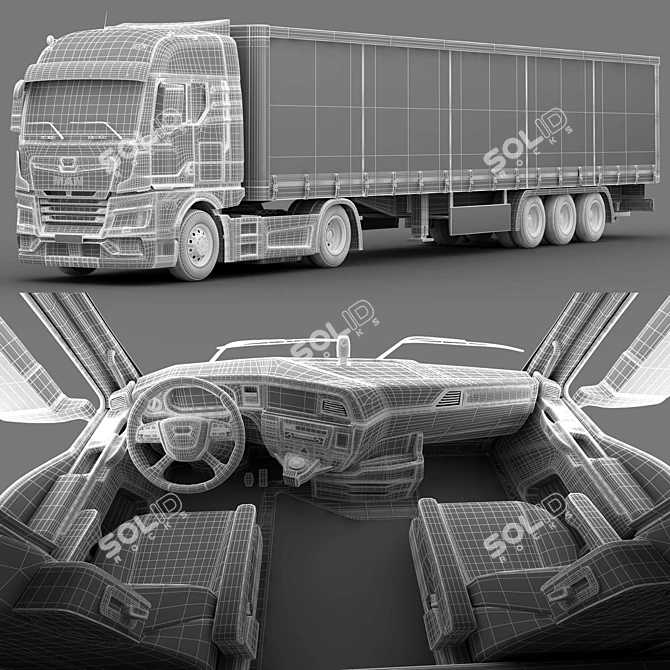 Impressive MAN TGX Model 3D model image 6