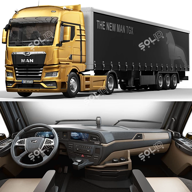 Impressive MAN TGX Model 3D model image 9