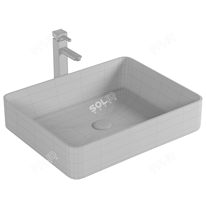 Koller Pool Kvadro (KR-0510-WB): Sleek Countertop Sink 3D model image 2