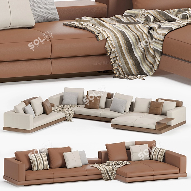 Modular Connery Sofa: Stylish and Versatile Seating Solution 3D model image 5