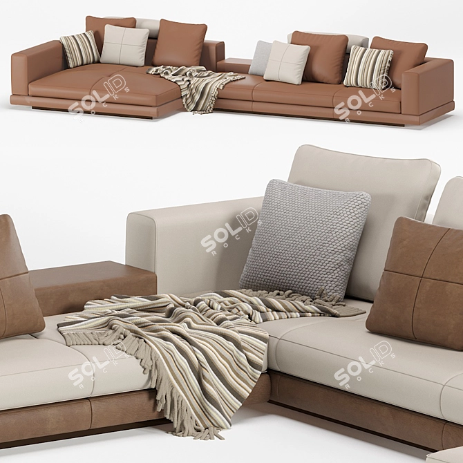 Modular Connery Sofa: Stylish and Versatile Seating Solution 3D model image 6