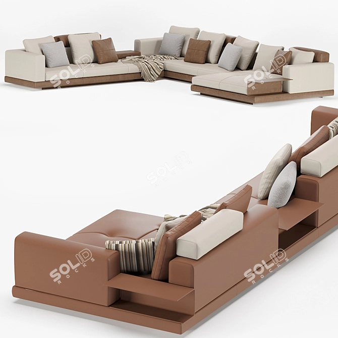 Modular Connery Sofa: Stylish and Versatile Seating Solution 3D model image 1