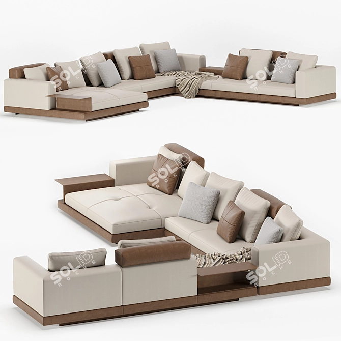 Modular Connery Sofa: Stylish and Versatile Seating Solution 3D model image 2