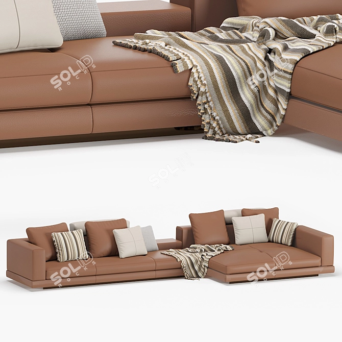 Modular Connery Sofa: Stylish and Versatile Seating Solution 3D model image 3