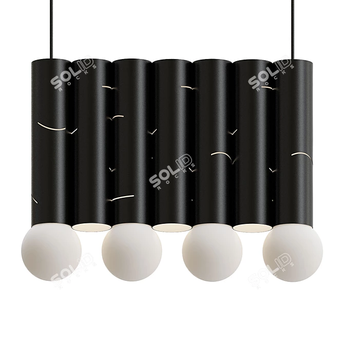 Birch Pendant Light: Minimalist Elegance 3D model image 2