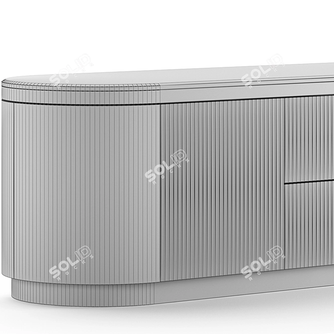 Elegant Gordon Wave Sideboard 3D model image 3