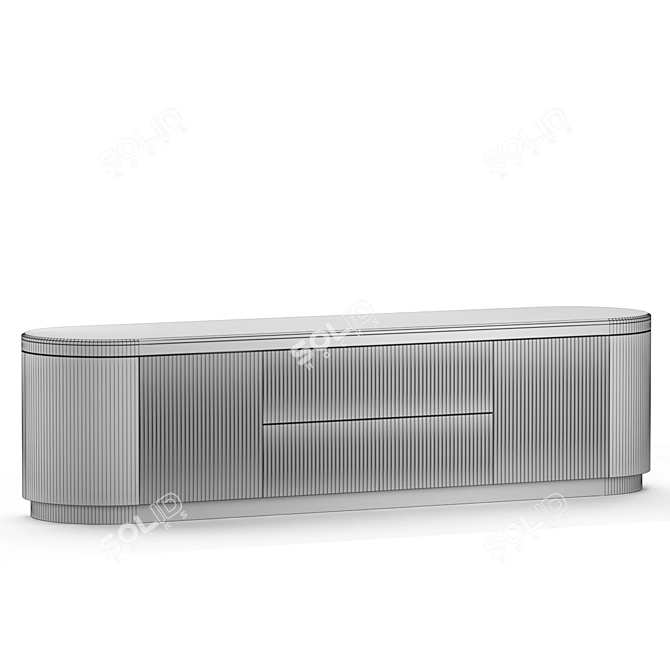 Elegant Gordon Wave Sideboard 3D model image 4