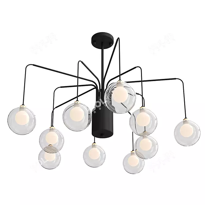 Modern Round Hanging Lamp 3D model image 1