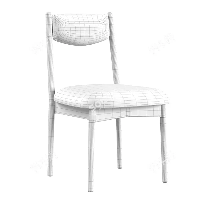 Elegant Vaquero Dining Chair 3D model image 3