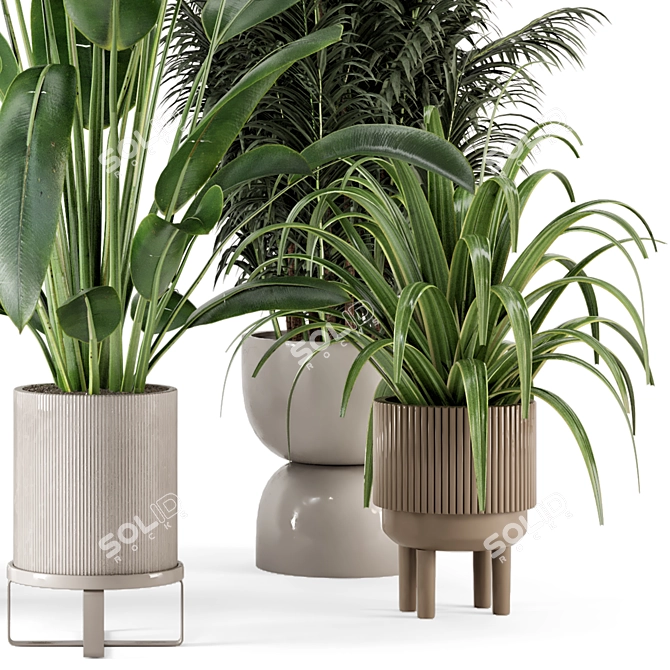 Ferm Living Bau Pot Large - Set 411: Indoor Greenery Bliss 3D model image 2