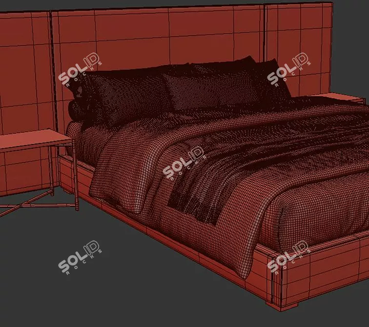 Restoration Hardware Modena 3D Bed 3D model image 4