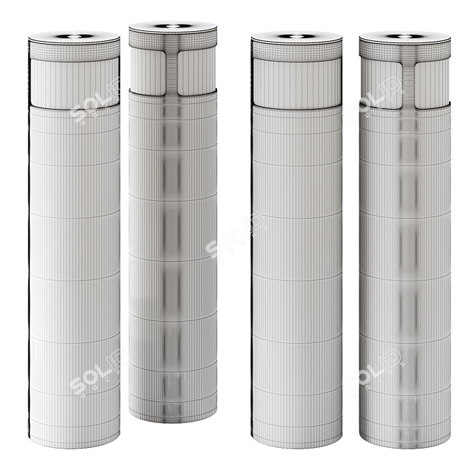 Minimalist Nybro Bollard: Modern Outdoor Lighting 3D model image 2