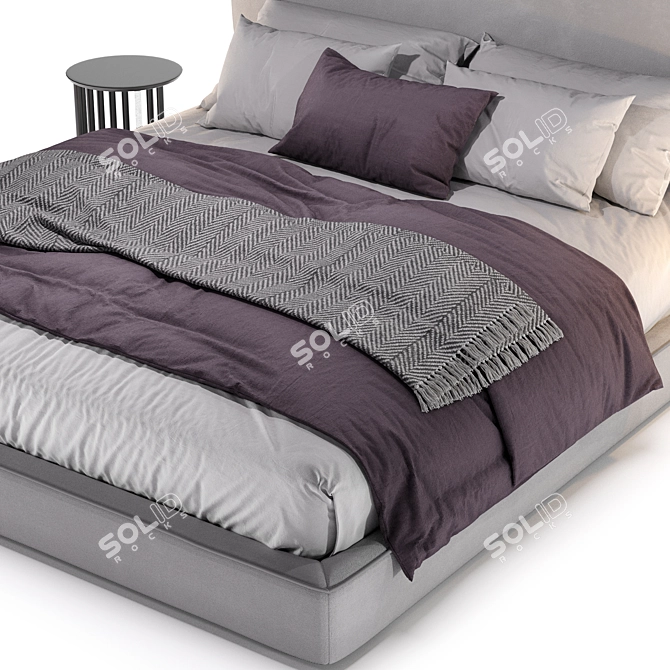 Ultra-Comfort COLE Bed 3D model image 4