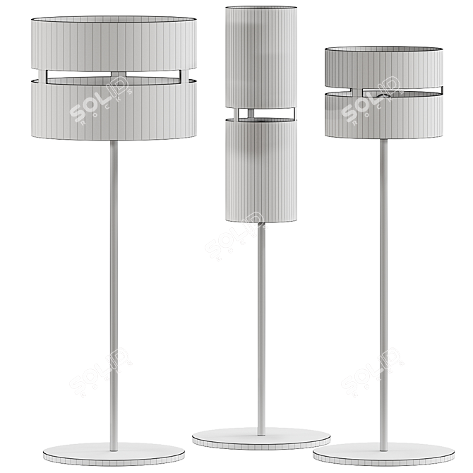 Sleek Metal Table Lamp: Luz Oculta 3D model image 2