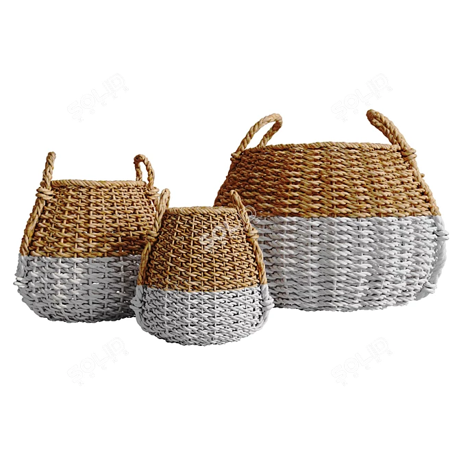 Title: 3D Basket Model, V-ray & Corona Compatible 3D model image 6