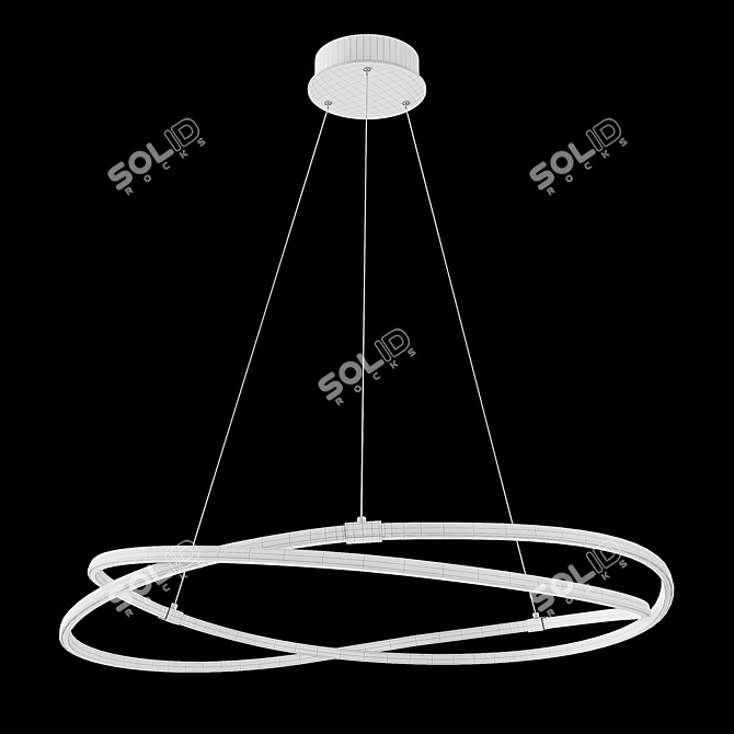 Elegant Silver Chandelier: Mantra Infinity 5725 3D model image 6