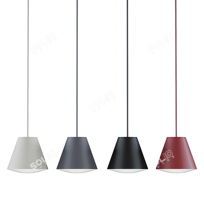 Contemporary Hay SINKER Pendant Light 3D model image 2