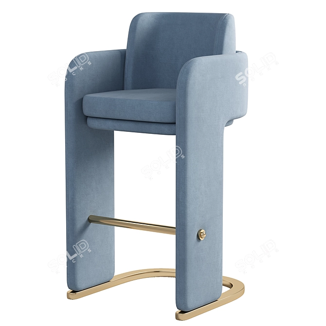 Sleek and Stylish ODISSEIA Barstool 3D model image 3