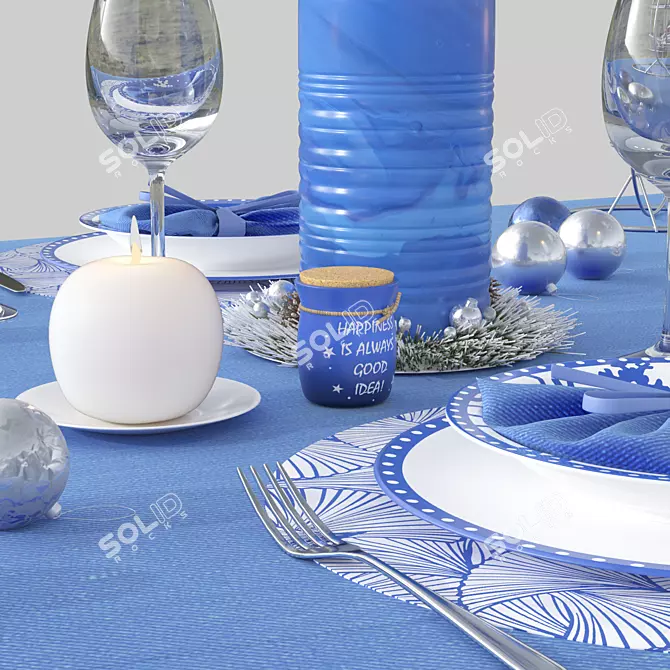 Festive Tableware Set 3D model image 2