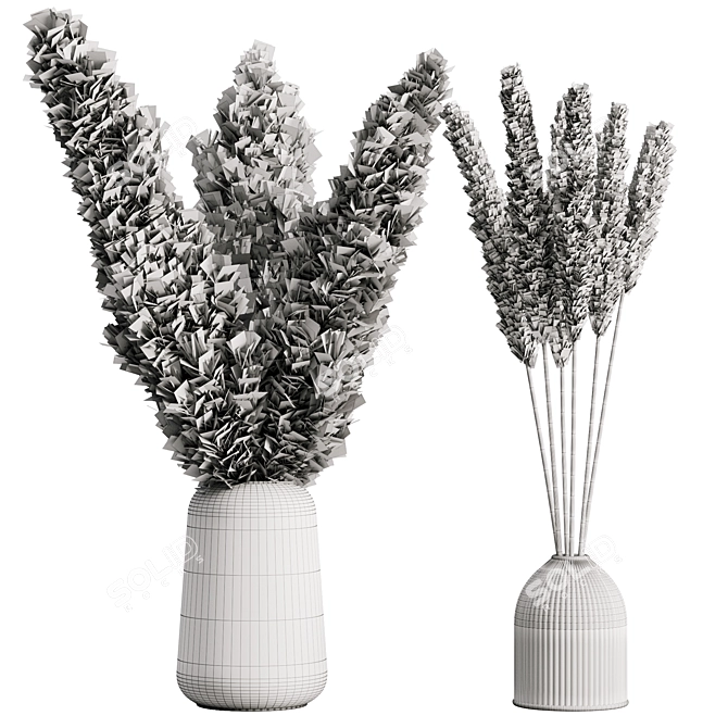 Elegant Pampas Set for Rendering 3D model image 8