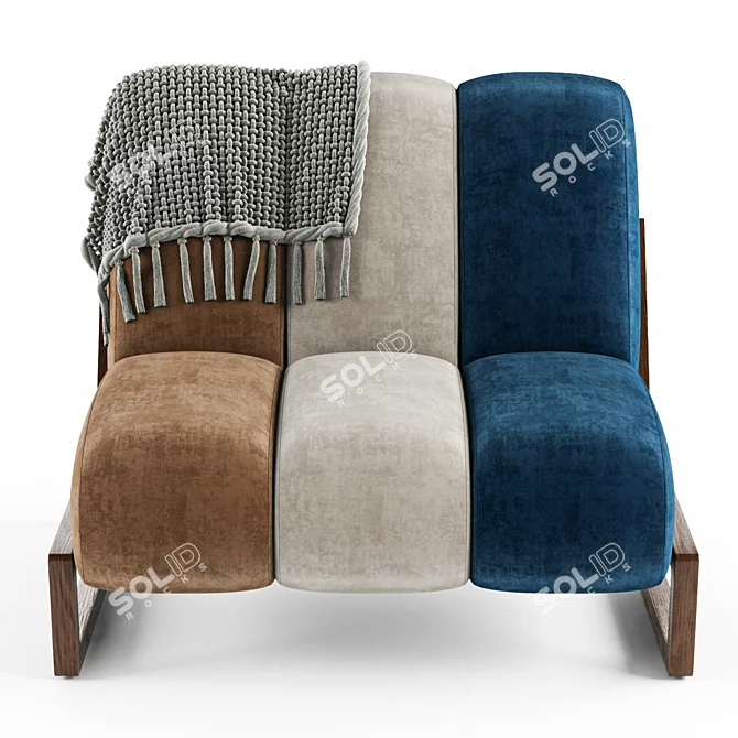 Théodore Armchair - Chamonix Elegance 3D model image 3