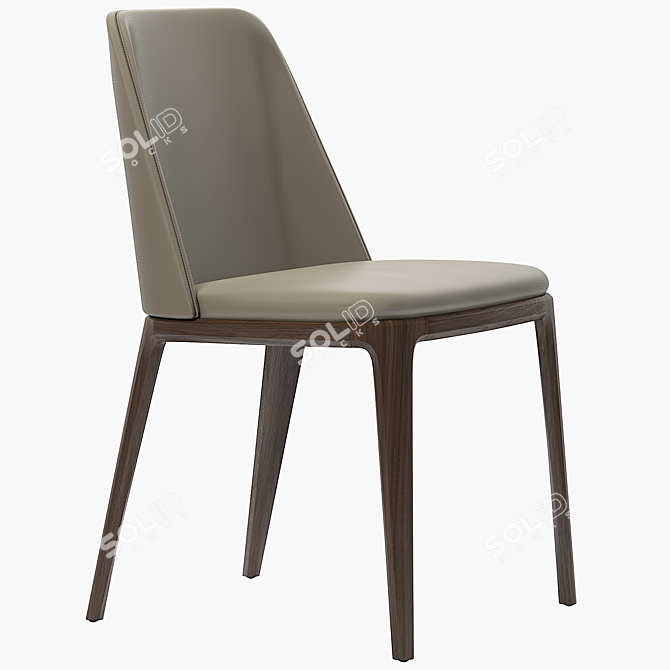Luxurious Grace Chair: Classic Elegance 3D model image 2