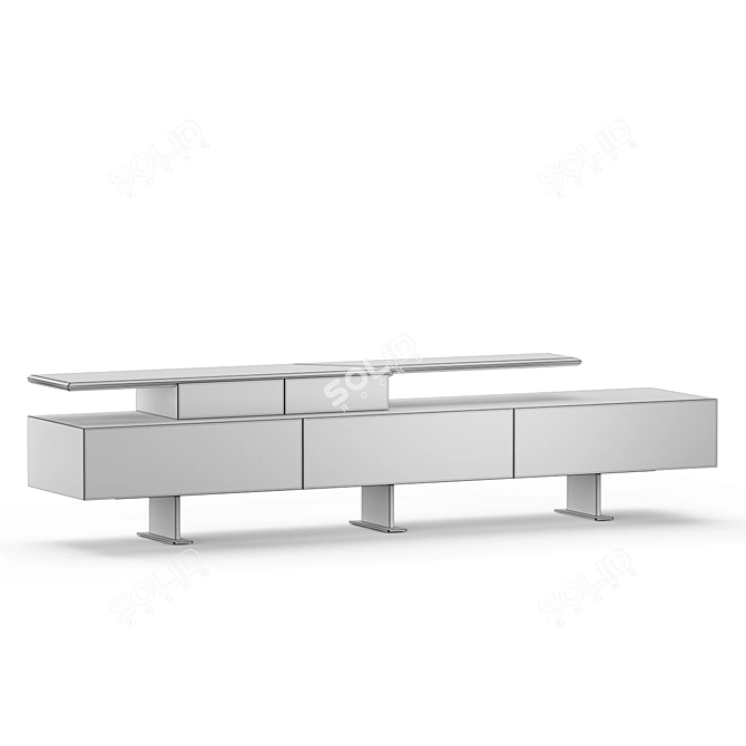 Modern Longhi Neptune Sideboard: Sleek and Functional 3D model image 4