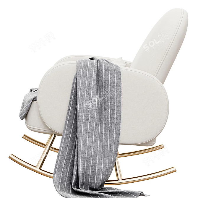 Modern Compass Rocker Chair 3D model image 3