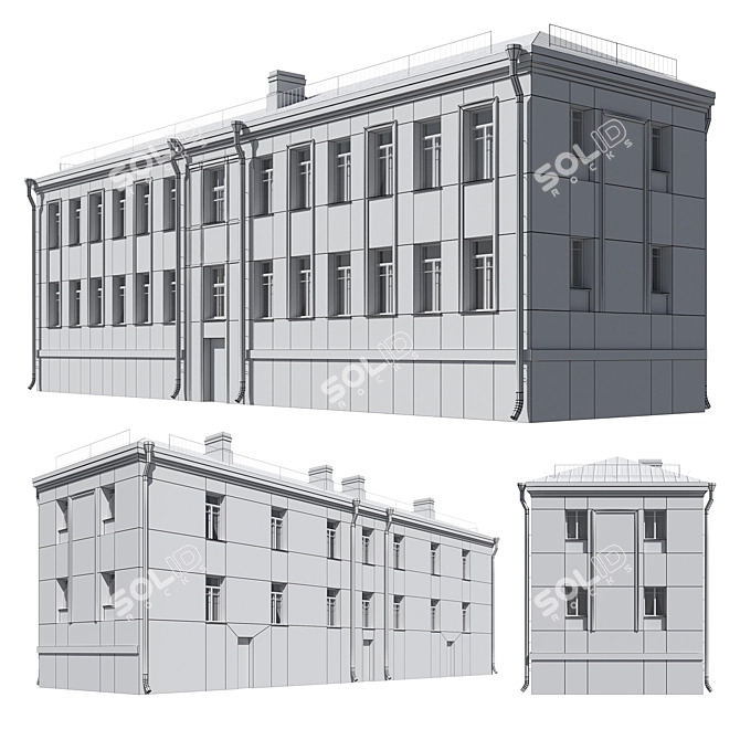 Minimalist Low-Poly House 3D model image 3