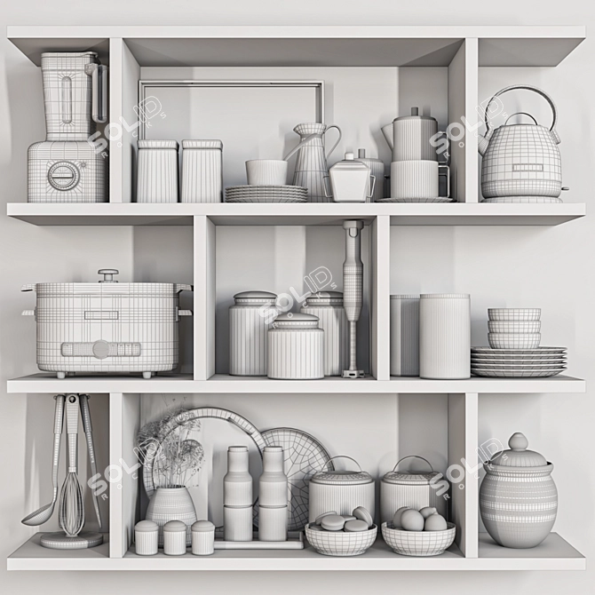 Versatile Kitchen Essentials 3D model image 5