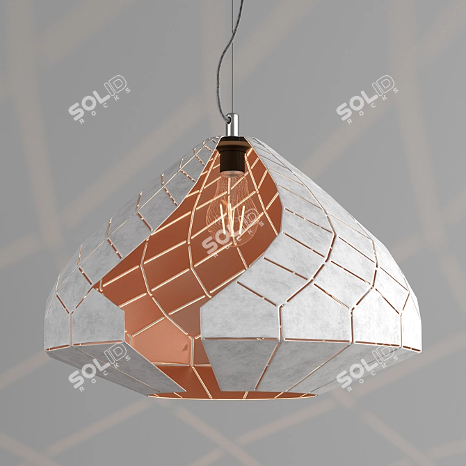 Stylish Loft Pendant: RegenBogen Kassel 3D model image 9