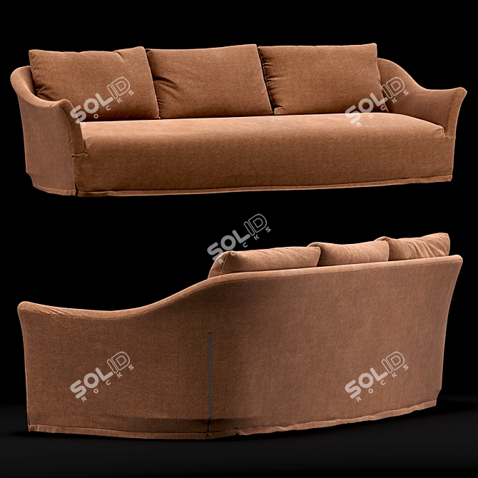 Elegant Classic Sofa: Oliver Gustav 3D model image 2