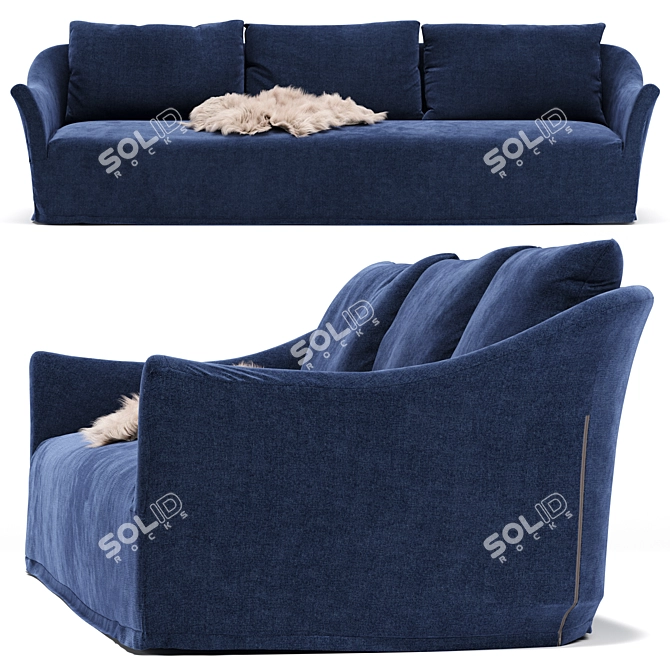 Elegant Classic Sofa: Oliver Gustav 3D model image 3