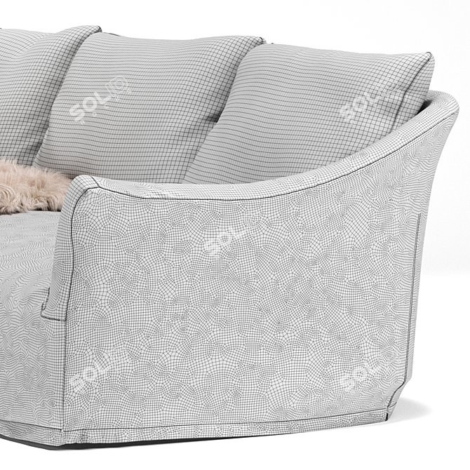 Elegant Classic Sofa: Oliver Gustav 3D model image 5