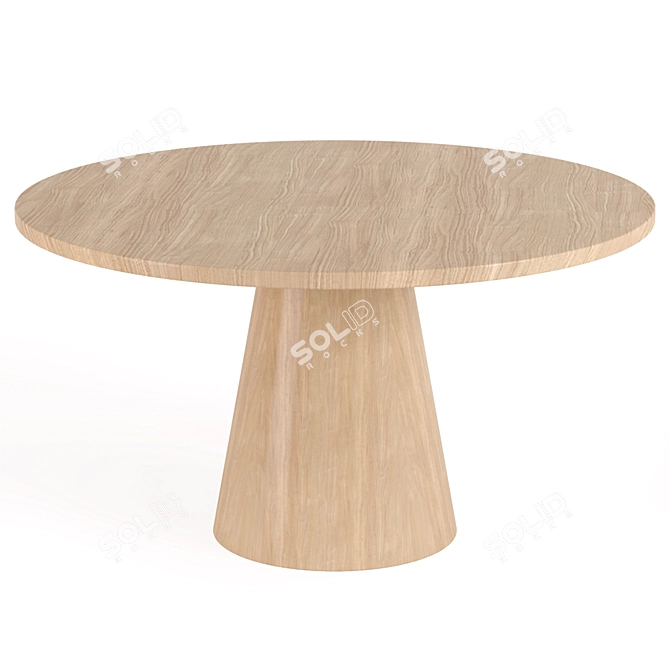 Rustic Elegance: Althea Round Dining Table 3D model image 1