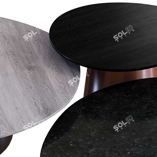 Title: HOLLY HUNT Satellite Trio-Tables 3D model image 5