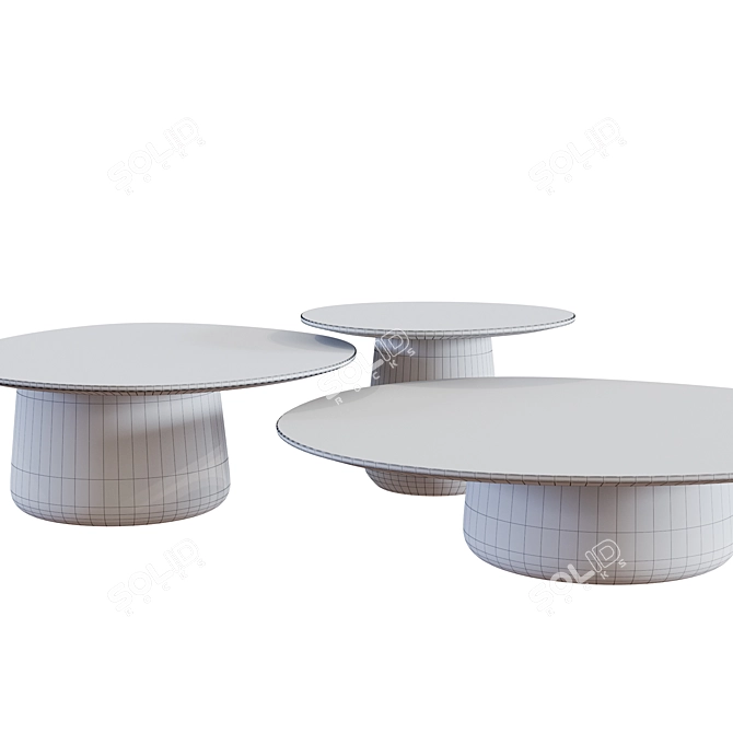 Title: HOLLY HUNT Satellite Trio-Tables 3D model image 6