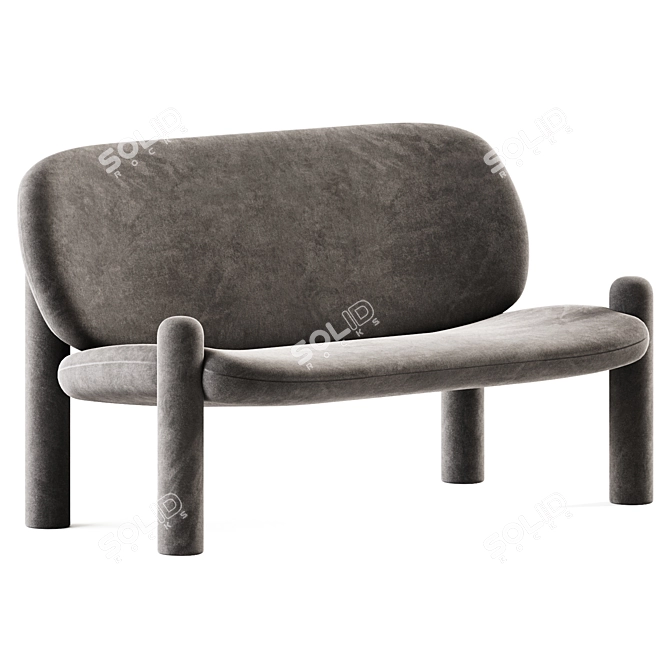 Elegant Tottori Driade Sofa 3D model image 2