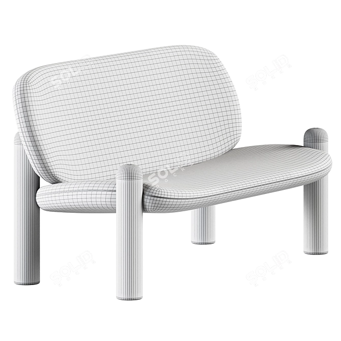 Elegant Tottori Driade Sofa 3D model image 4