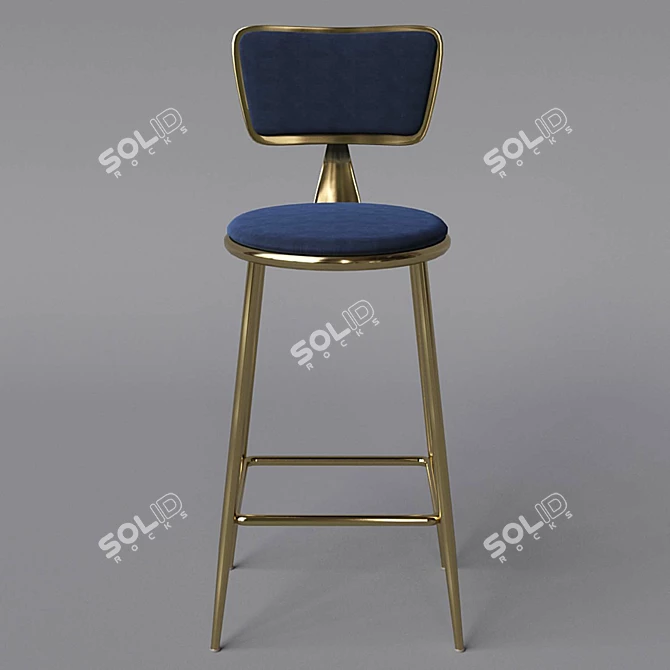 Ber&Ba Bar Chair - Stylish and Sturdy 3D model image 1