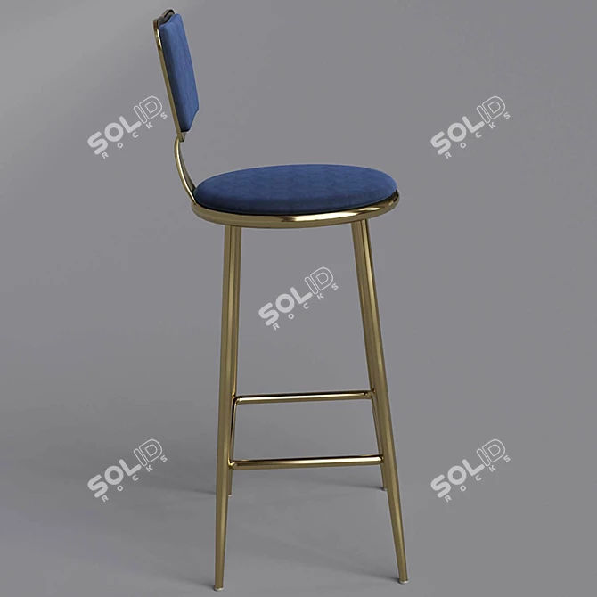 Ber&Ba Bar Chair - Stylish and Sturdy 3D model image 2