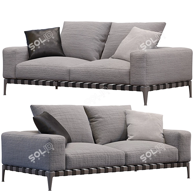 Flexform Gregory Sofa: Stylish and Functional 3D model image 1