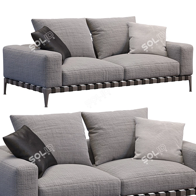 Flexform Gregory Sofa: Stylish and Functional 3D model image 2