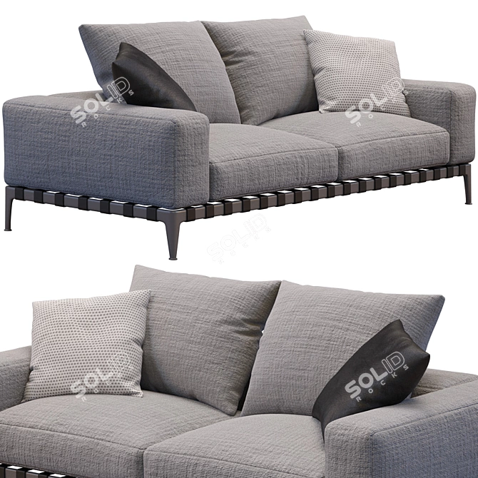 Flexform Gregory Sofa: Stylish and Functional 3D model image 3